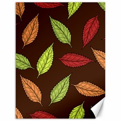 Autumn Leaves Pattern Canvas 12  X 16   by Mariart