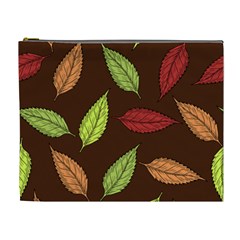 Autumn Leaves Pattern Cosmetic Bag (xl) by Mariart