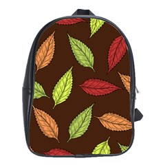 Autumn Leaves Pattern School Bag (large)