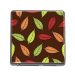 Autumn Leaves Pattern Memory Card Reader (Square) Front