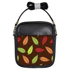 Autumn Leaves Pattern Girls Sling Bags