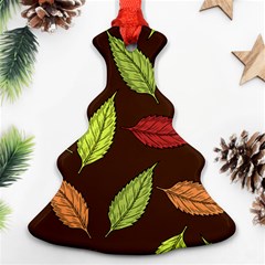 Autumn Leaves Pattern Ornament (christmas Tree) 