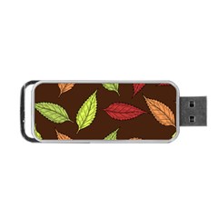 Autumn Leaves Pattern Portable Usb Flash (one Side) by Mariart