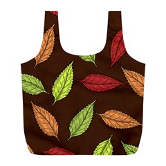 Autumn Leaves Pattern Full Print Recycle Bags (l) 