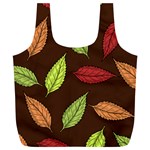 Autumn Leaves Pattern Full Print Recycle Bags (L)  Front