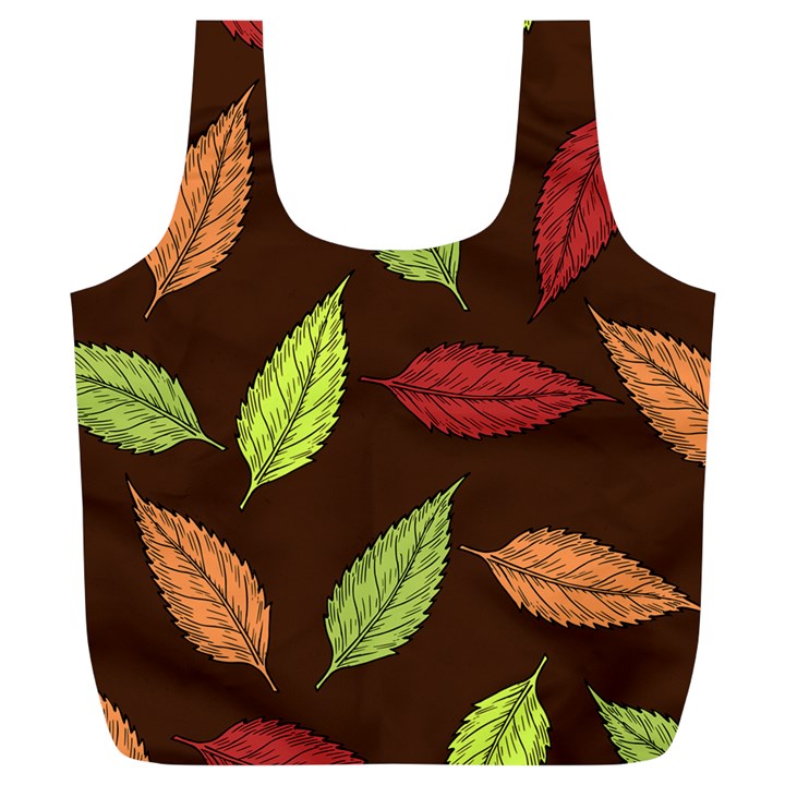 Autumn Leaves Pattern Full Print Recycle Bags (L) 