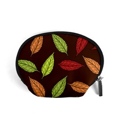 Autumn Leaves Pattern Accessory Pouches (small)  by Mariart