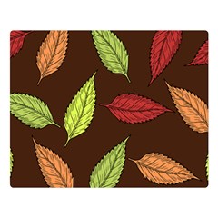 Autumn Leaves Pattern Double Sided Flano Blanket (large)  by Mariart