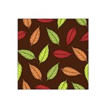 Autumn Leaves Pattern Satin Bandana Scarf Front