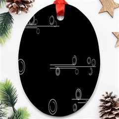 Feedback Loops Motion Graphics Piece Ornament (oval)