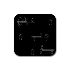 Feedback Loops Motion Graphics Piece Rubber Coaster (square) 