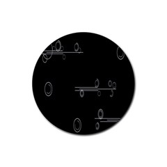 Feedback Loops Motion Graphics Piece Rubber Round Coaster (4 Pack)  by Mariart