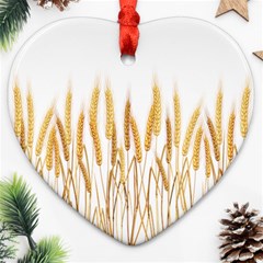 Wheat Plants Ornament (heart)