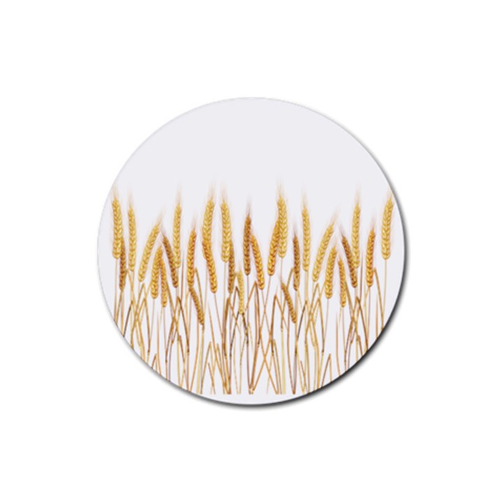 Wheat Plants Rubber Round Coaster (4 pack) 