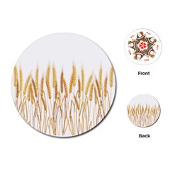 Wheat Plants Playing Cards (round)  by Mariart