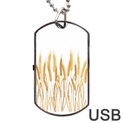 Wheat Plants Dog Tag Usb Flash (one Side)