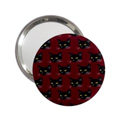 Face Cat Animals Red 2 25  Handbag Mirrors