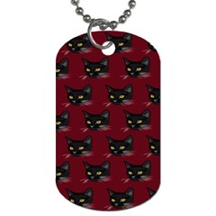 Face Cat Animals Red Dog Tag (one Side) by Mariart