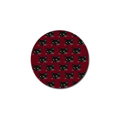 Face Cat Animals Red Golf Ball Marker