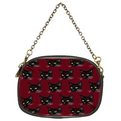 Face Cat Animals Red Chain Purses (two Sides) 