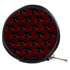 Face Cat Animals Red Mini Makeup Bags by Mariart