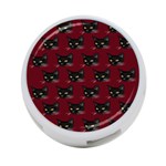 Face Cat Animals Red 4-Port USB Hub (One Side) Front