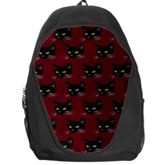 Face Cat Animals Red Backpack Bag by Mariart