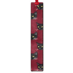 Face Cat Animals Red Large Book Marks by Mariart