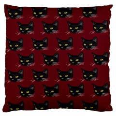 Face Cat Animals Red Standard Flano Cushion Case (one Side)