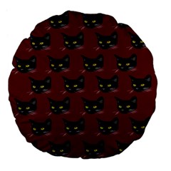 Face Cat Animals Red Large 18  Premium Flano Round Cushions