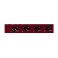 Face Cat Animals Red Flano Scarf (mini) by Mariart