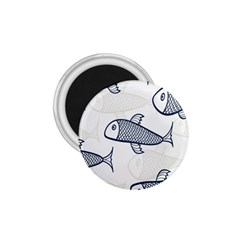 Fish Graphic Flooring Blue Seaworld Swim Water 1 75  Magnets by Mariart