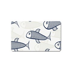 Fish Graphic Flooring Blue Seaworld Swim Water Magnet (name Card)