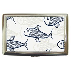 Fish Graphic Flooring Blue Seaworld Swim Water Cigarette Money Cases