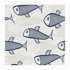 Fish Graphic Flooring Blue Seaworld Swim Water Medium Glasses Cloth (2-side) by Mariart