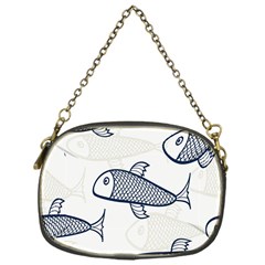 Fish Graphic Flooring Blue Seaworld Swim Water Chain Purses (one Side)  by Mariart