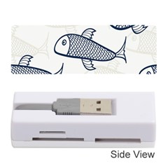 Fish Graphic Flooring Blue Seaworld Swim Water Memory Card Reader (stick)  by Mariart