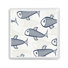 Fish Graphic Flooring Blue Seaworld Swim Water Memory Card Reader (square)  by Mariart