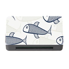 Fish Graphic Flooring Blue Seaworld Swim Water Memory Card Reader With Cf