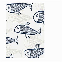 Fish Graphic Flooring Blue Seaworld Swim Water Large Garden Flag (two Sides) by Mariart