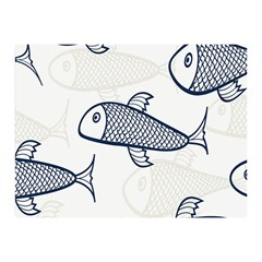 Fish Graphic Flooring Blue Seaworld Swim Water Double Sided Flano Blanket (mini)  by Mariart