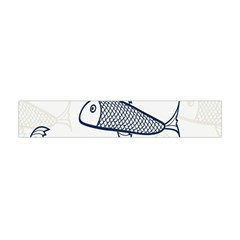 Fish Graphic Flooring Blue Seaworld Swim Water Flano Scarf (mini) by Mariart