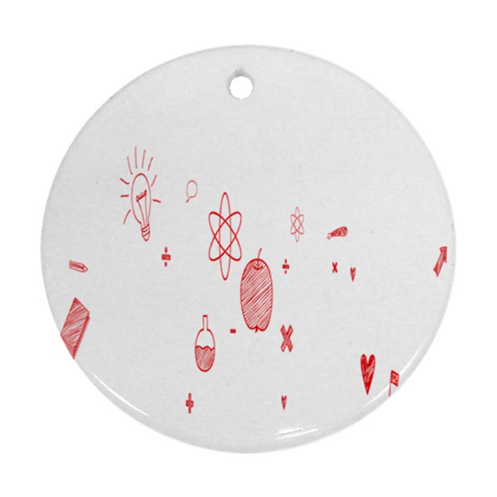 Formulas Laboratories Formulas Mathematics Chemistry Round Ornament (Two Sides)