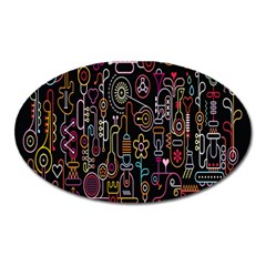 Features Illustration Oval Magnet