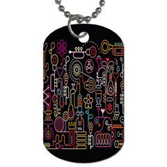 Features Illustration Dog Tag (one Side)