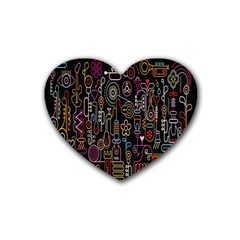 Features Illustration Rubber Coaster (heart) 