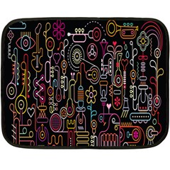 Features Illustration Double Sided Fleece Blanket (mini) 