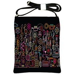 Features Illustration Shoulder Sling Bags