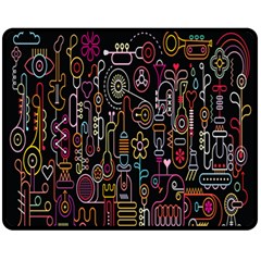 Features Illustration Fleece Blanket (medium)  by Mariart