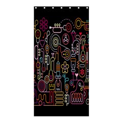 Features Illustration Shower Curtain 36  X 72  (stall) 